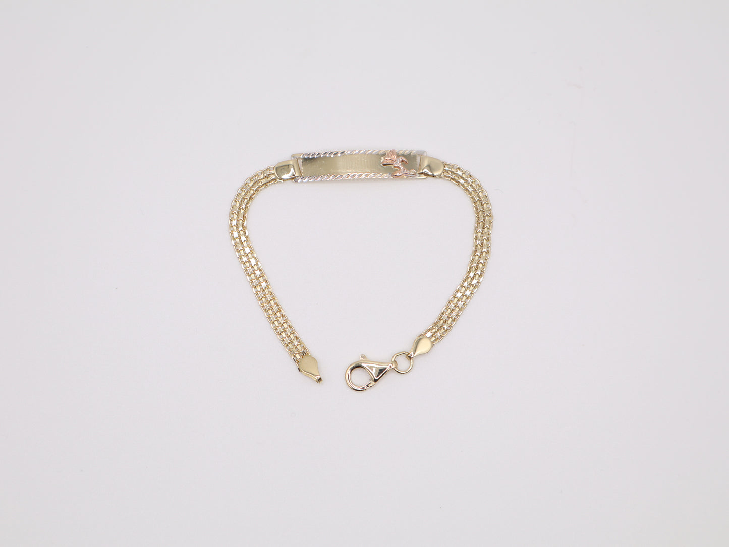 6" 6.11mm Engravable Flower Bracelet