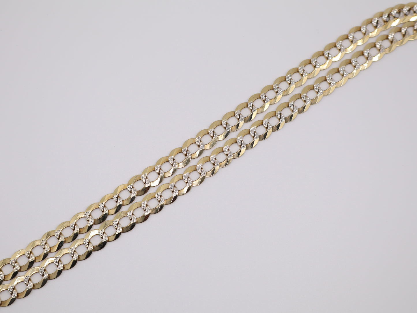 24" 9.51mm Diamond Cut Figaro Necklace