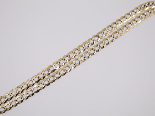 24" 9.51mm Diamond Cut Figaro Necklace
