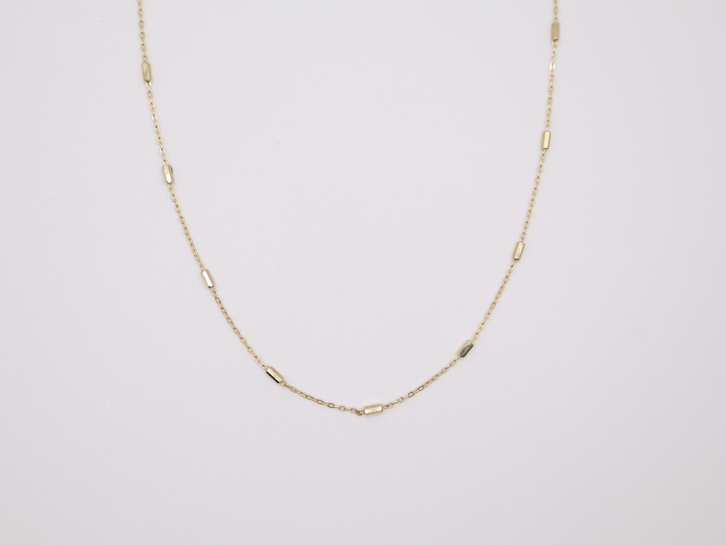 22in, 1.8mm Satellite Bar Cable Necklace