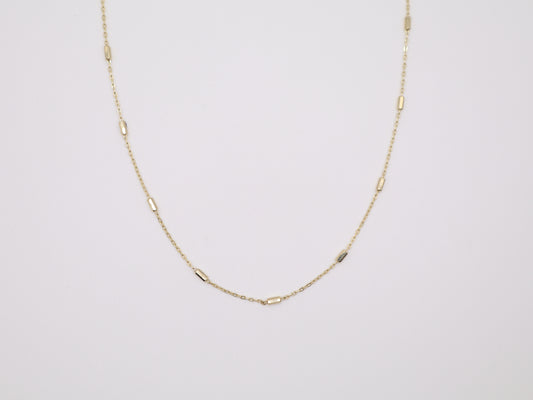 22in, 1.8mm Satellite Bar Cable Necklace