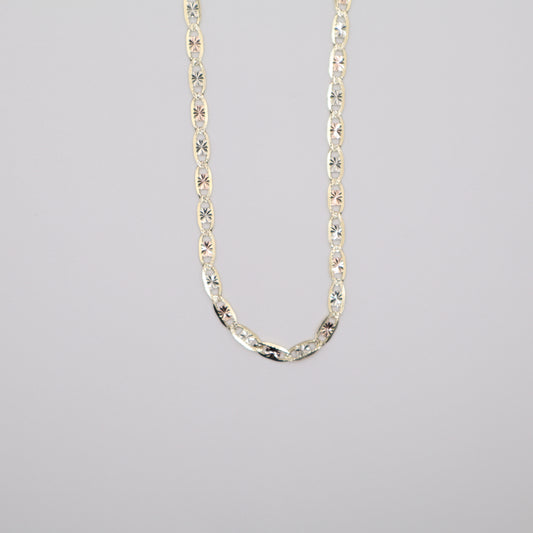18" 3.4 mm Valentino Tri-Color Necklace