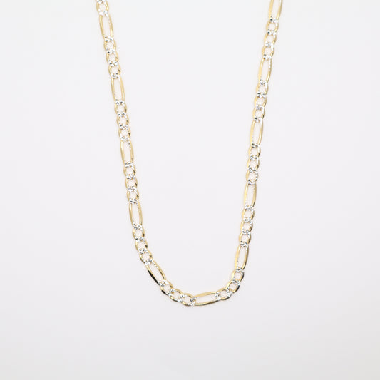 22" 3.7mm Diamond Cut Figaro Necklace