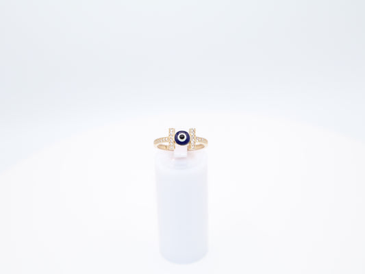 1.8g Size 7, 2.08mm Evil Eye Ring