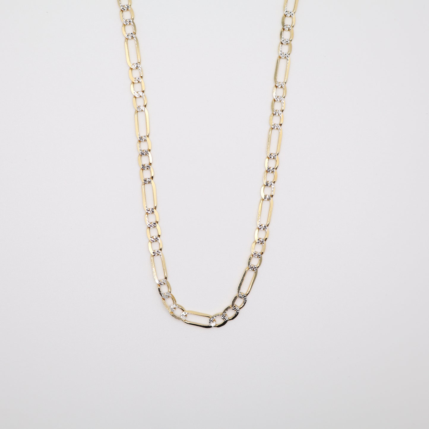 24" 4.7mm Diamond Cut Figaro Necklace