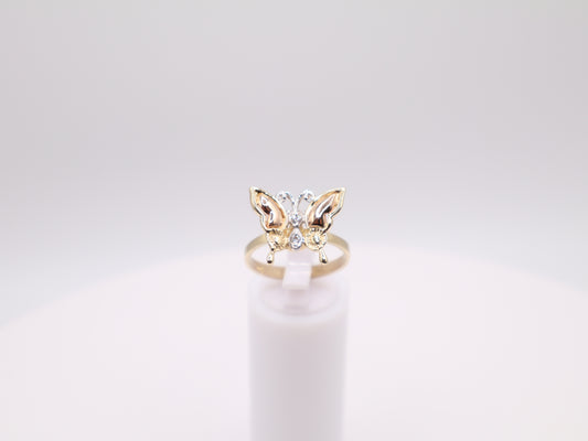 3.7g Size 7.5, 2.62mm Tri-Color Butterfly Ring
