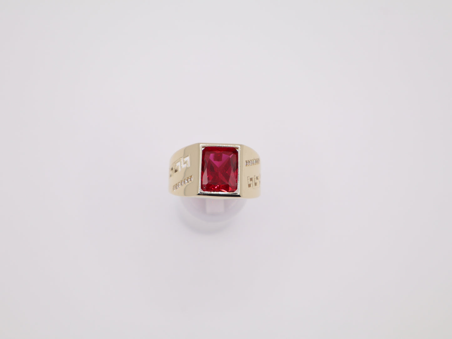 Size 12 2mm Red Stone Ring
