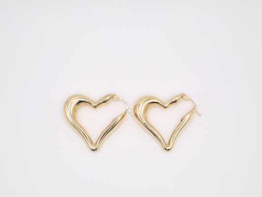 1.5" 8.5mm Heart Shaped Earings