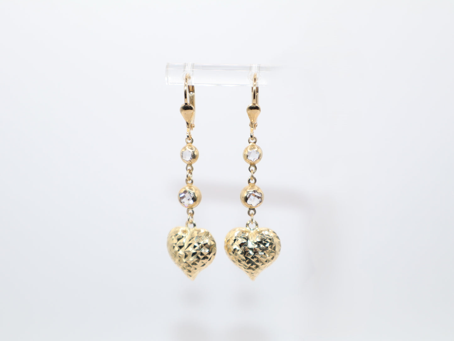 3.9g 1.875in, Heart Earrings