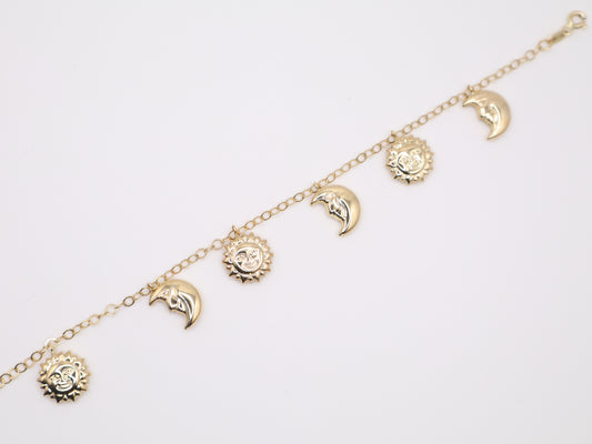 7" 1mm Sun & Moon Bracelet