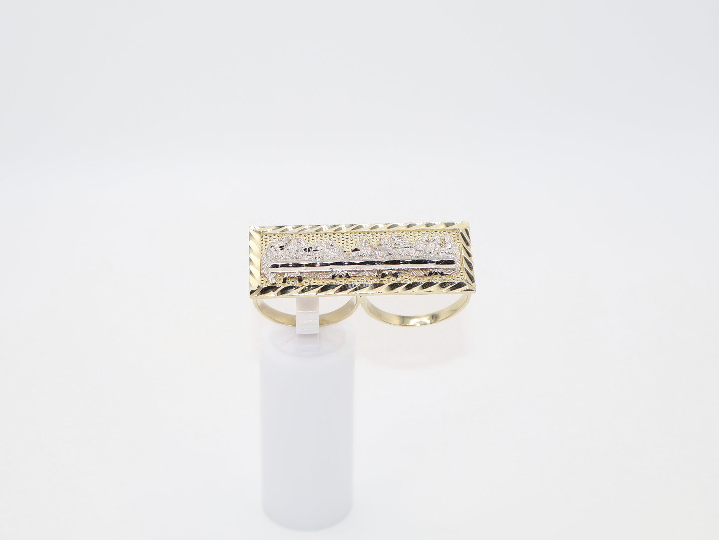 14g Size 10, 3mm Last Supper Multi-Finger Ring