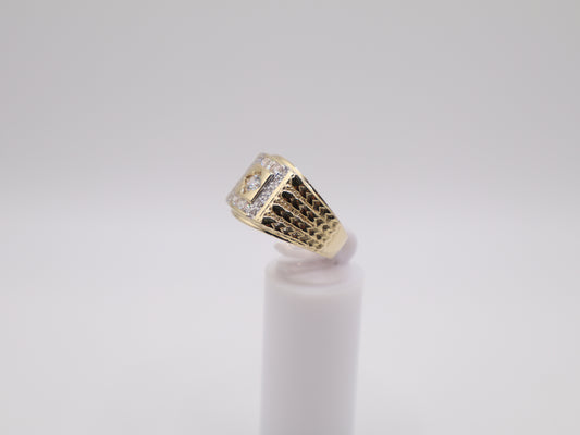 Size 10, 4mm White Stone Men's Rings