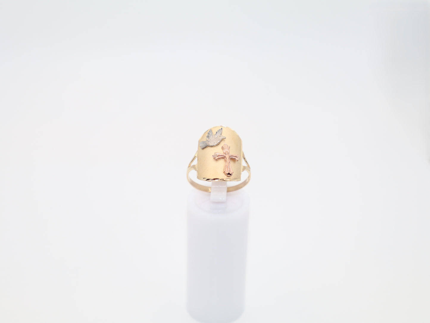3.4g Size 8, 2.19mm Dove and Cross Ring