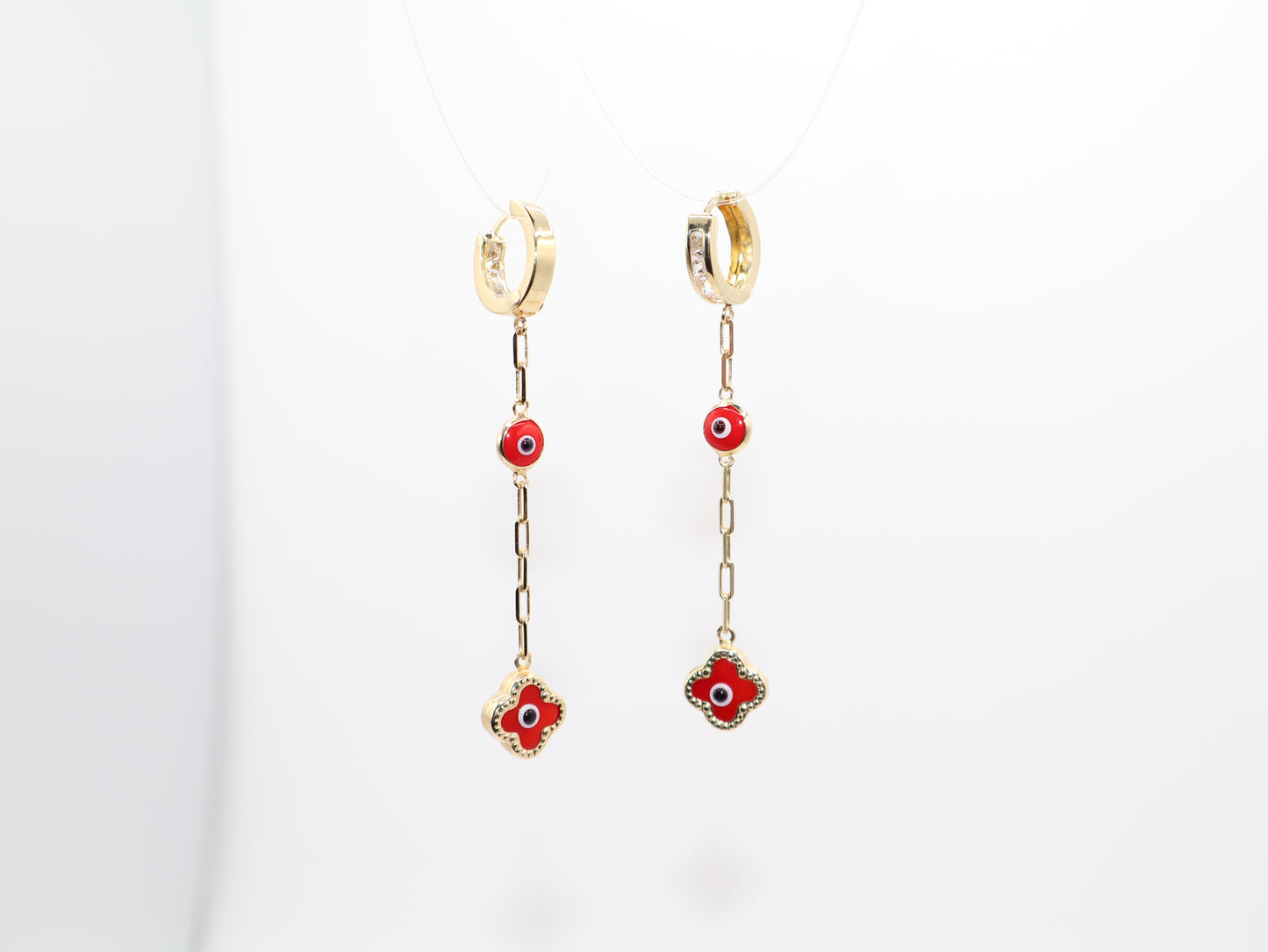 2" 9.4mm Evil Eye Earings