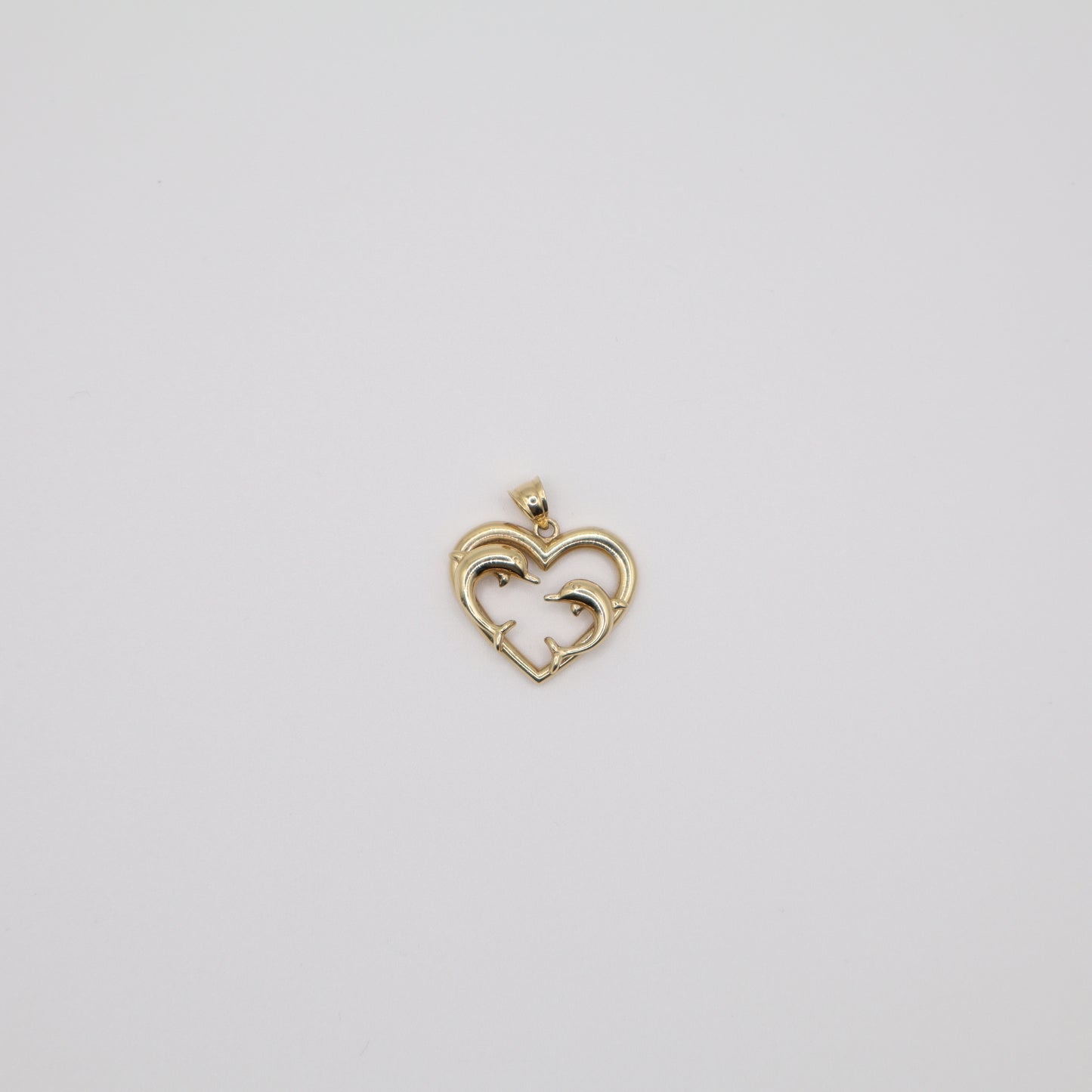Dolphin Heart Charm
