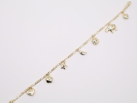 6.75" 1mm Lucky Charm Bracelet
