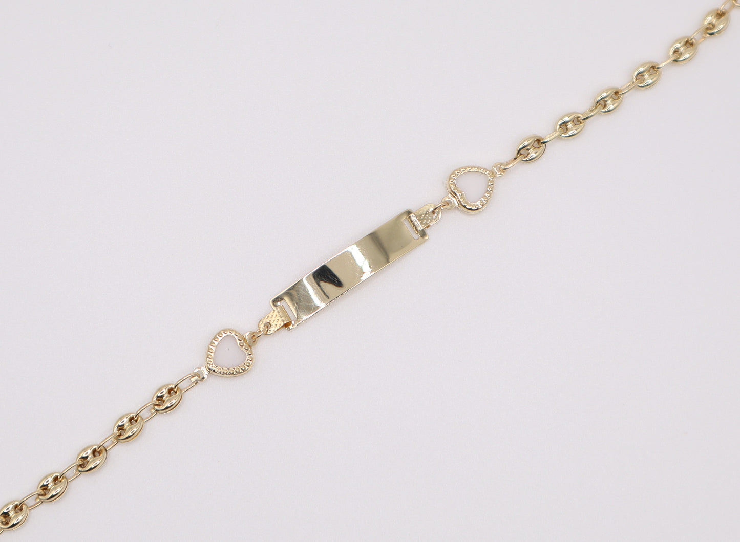 5.25" 3.47mm Heart Link Bracelet