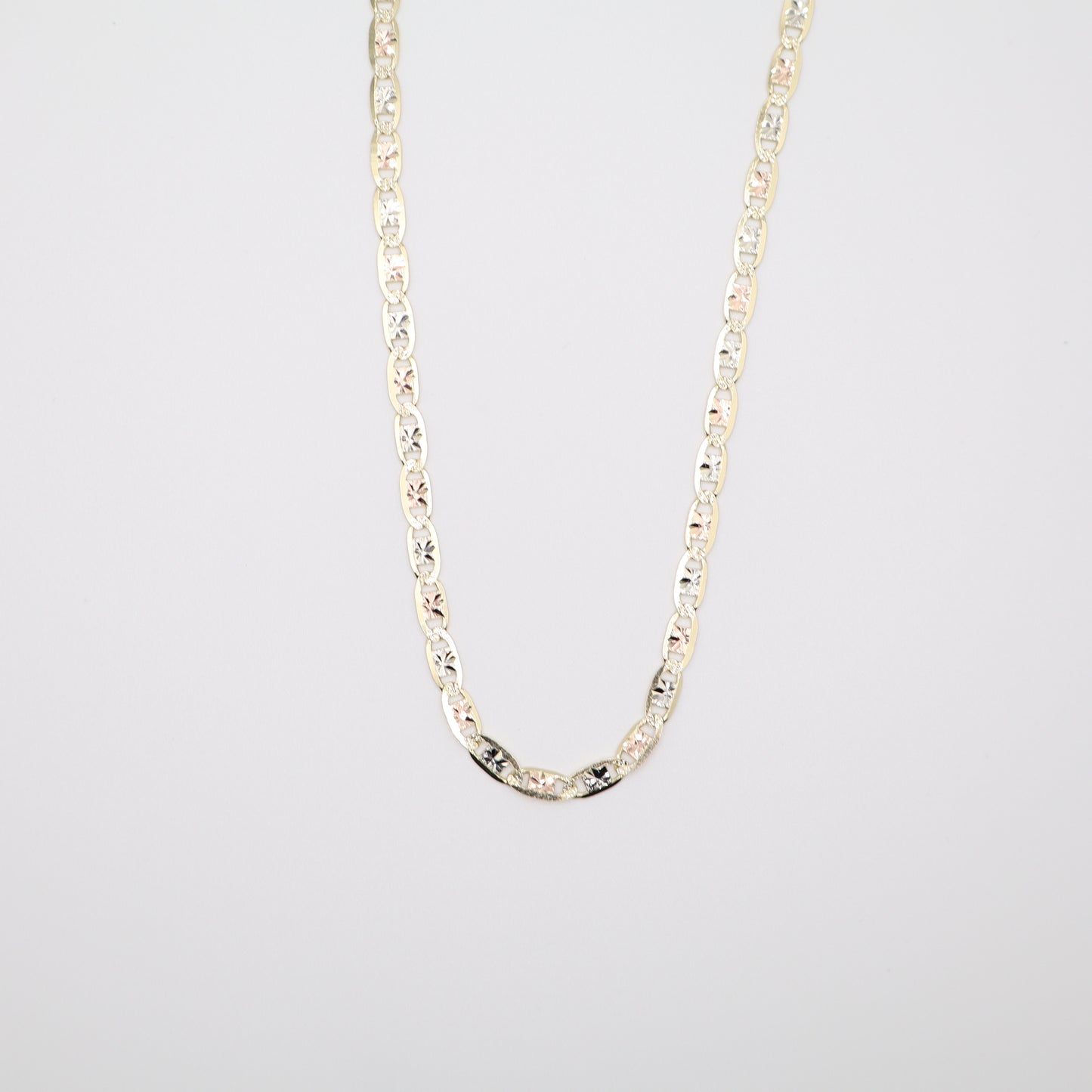 22" 4mm Valentino Tri-Color Necklace