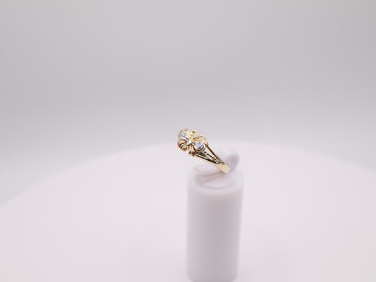 3g Size 7, 2.18mm Tri-Color Butterfly Ring