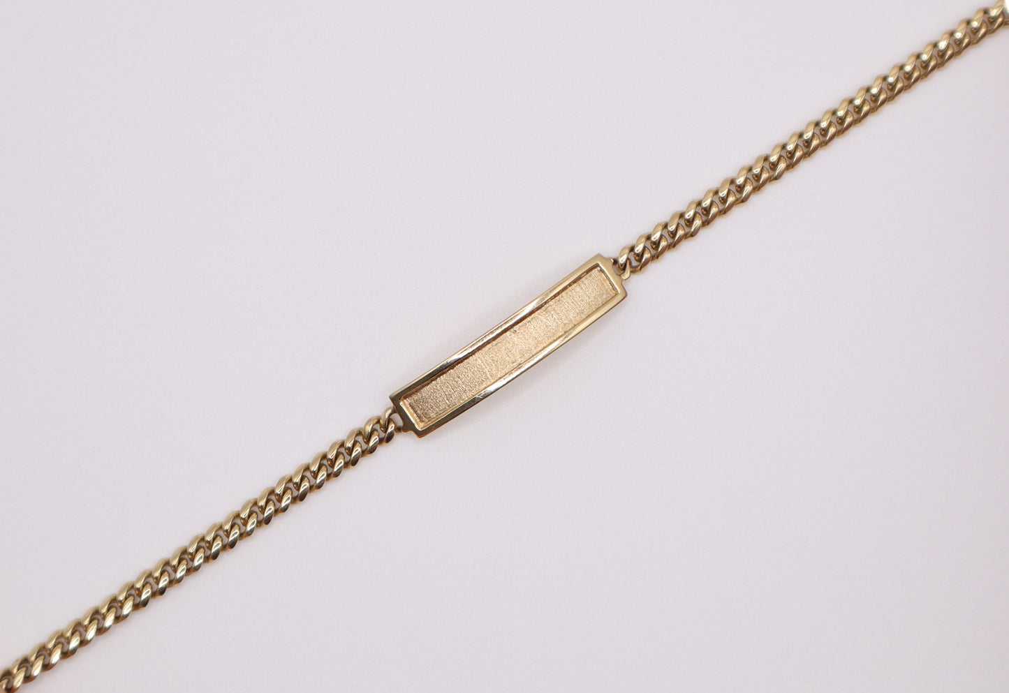 6" 3.56mm Engravable Plate Bracelet