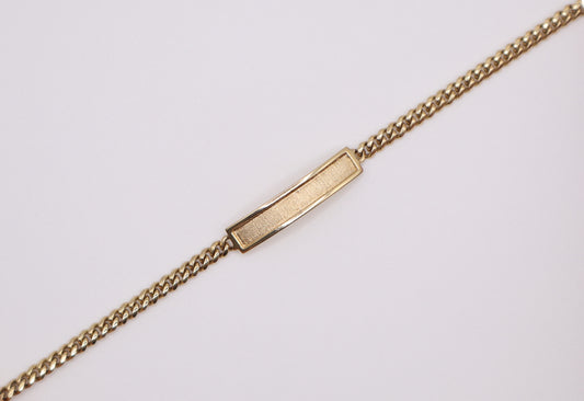 6" 3.56mm Engravable Plate Bracelet