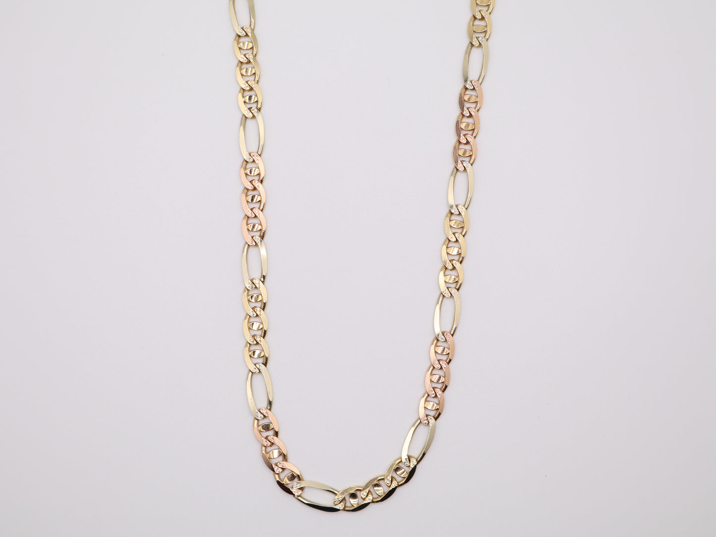 20" 6mm Tri-Color Figaro Necklace