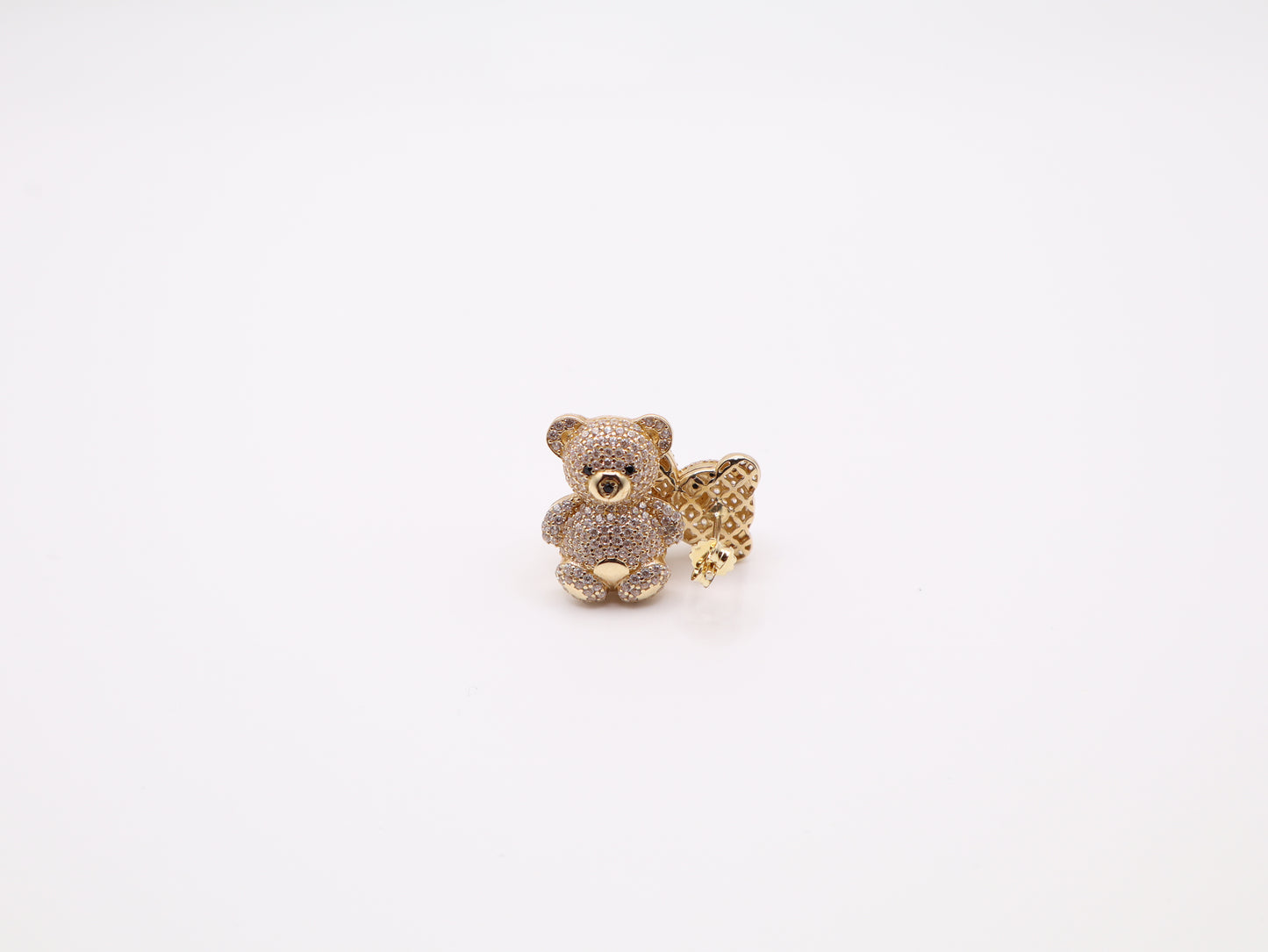 0.75" Teddy Bear Stud Earrings
