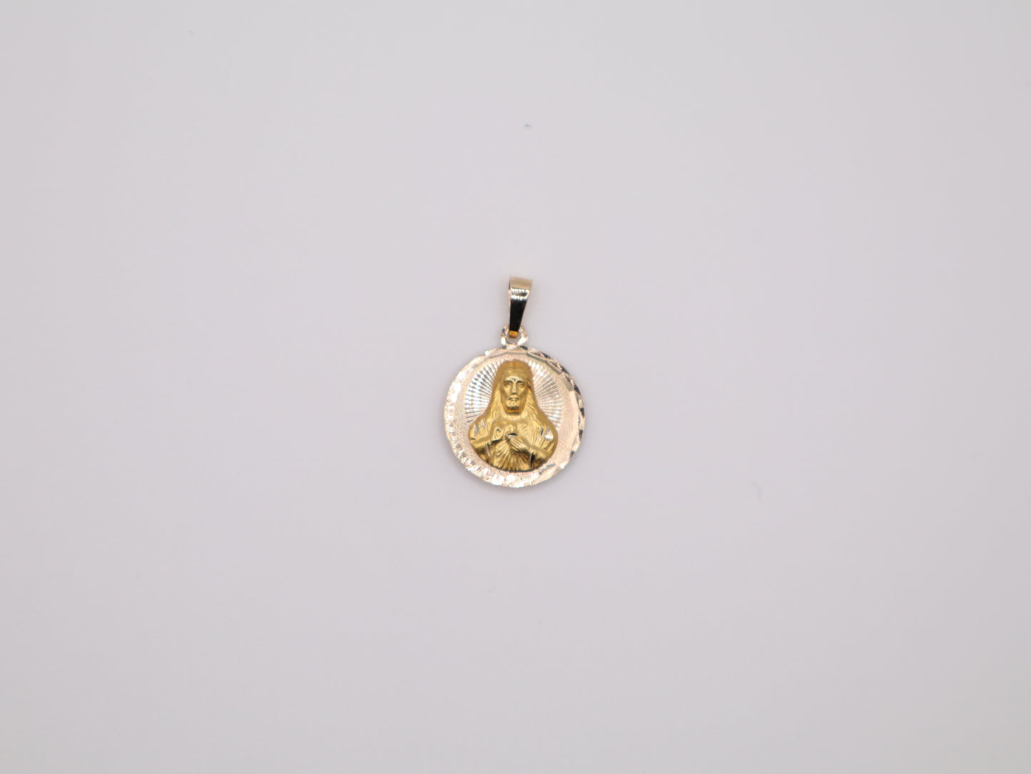 1" 20mm Double-Faced Charm Virgen de Guadalupe & Jesus Christ