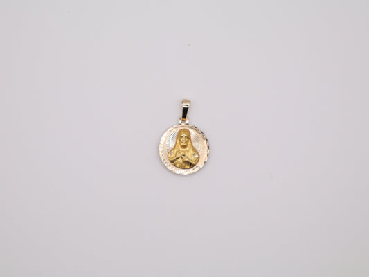 1" 20mm Double-Faced Charm Virgen de Guadalupe & Jesus Christ