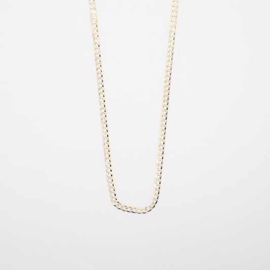 14K Solid Gold Cuban Chain Necklace (2.6mm, 18 Inch, 3.7g) | Joyeria Serrano