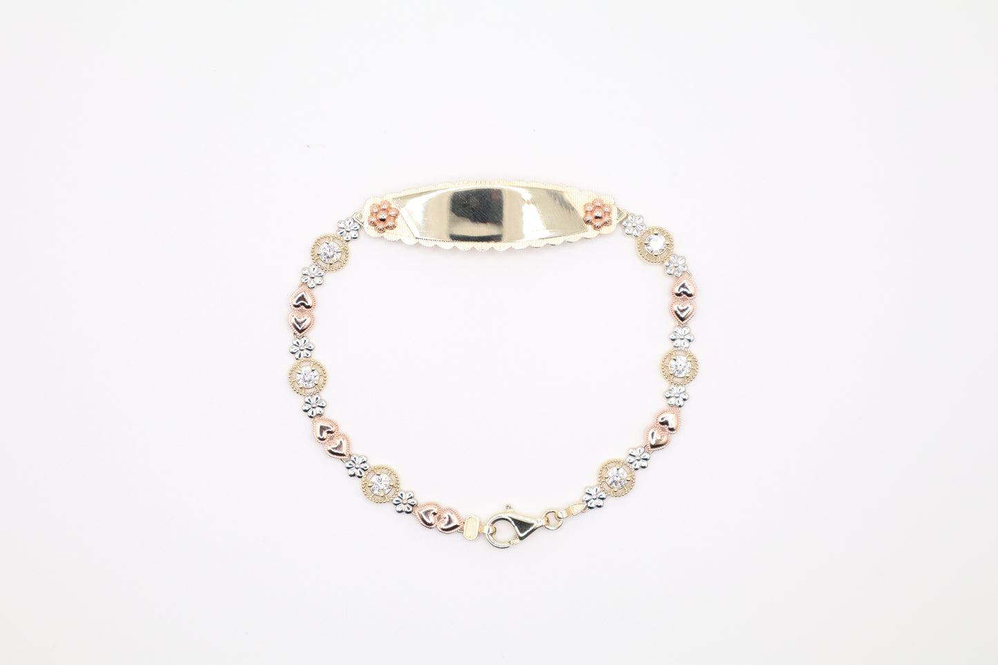 7.5" 12.2mm Tri-Color Girl Bracelet