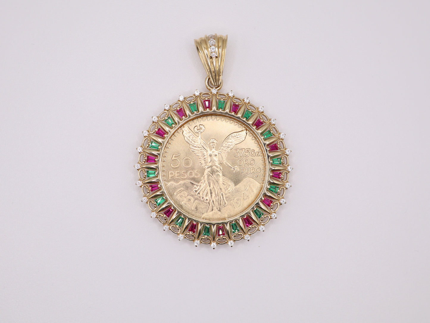 14K Gold Centinario Replica Coin