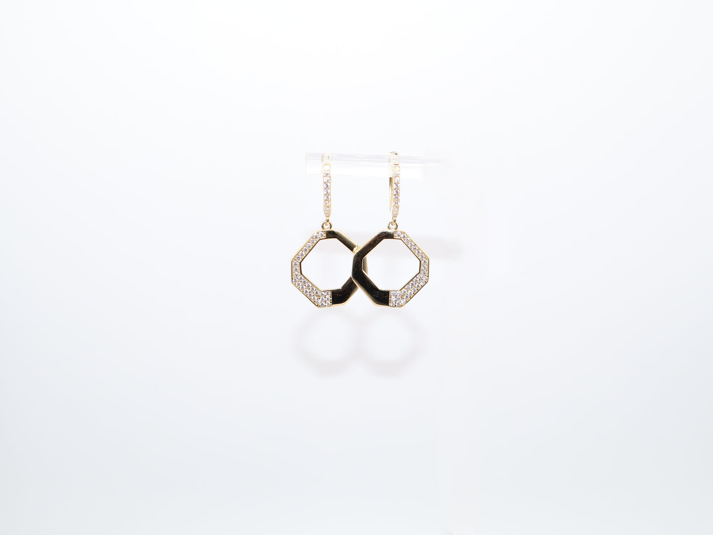 1.25in, 17.86mm Dangle Hoop Earrings
