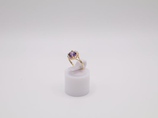 1.2g, 2.75 Ring Size, 1.3mm Purple Stone Ring