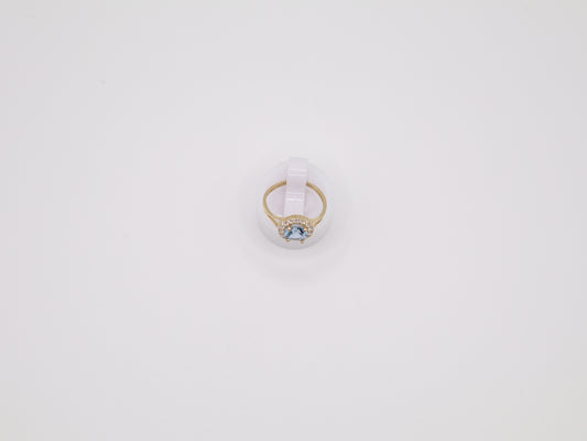 1.2g, 3 Ring Size, 1.57mm Blue Stone Ring