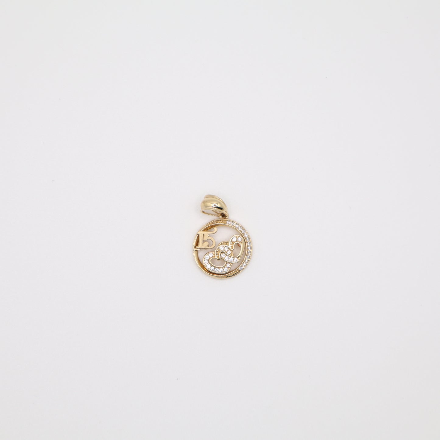 Encricled Heart Quinceanera Charm