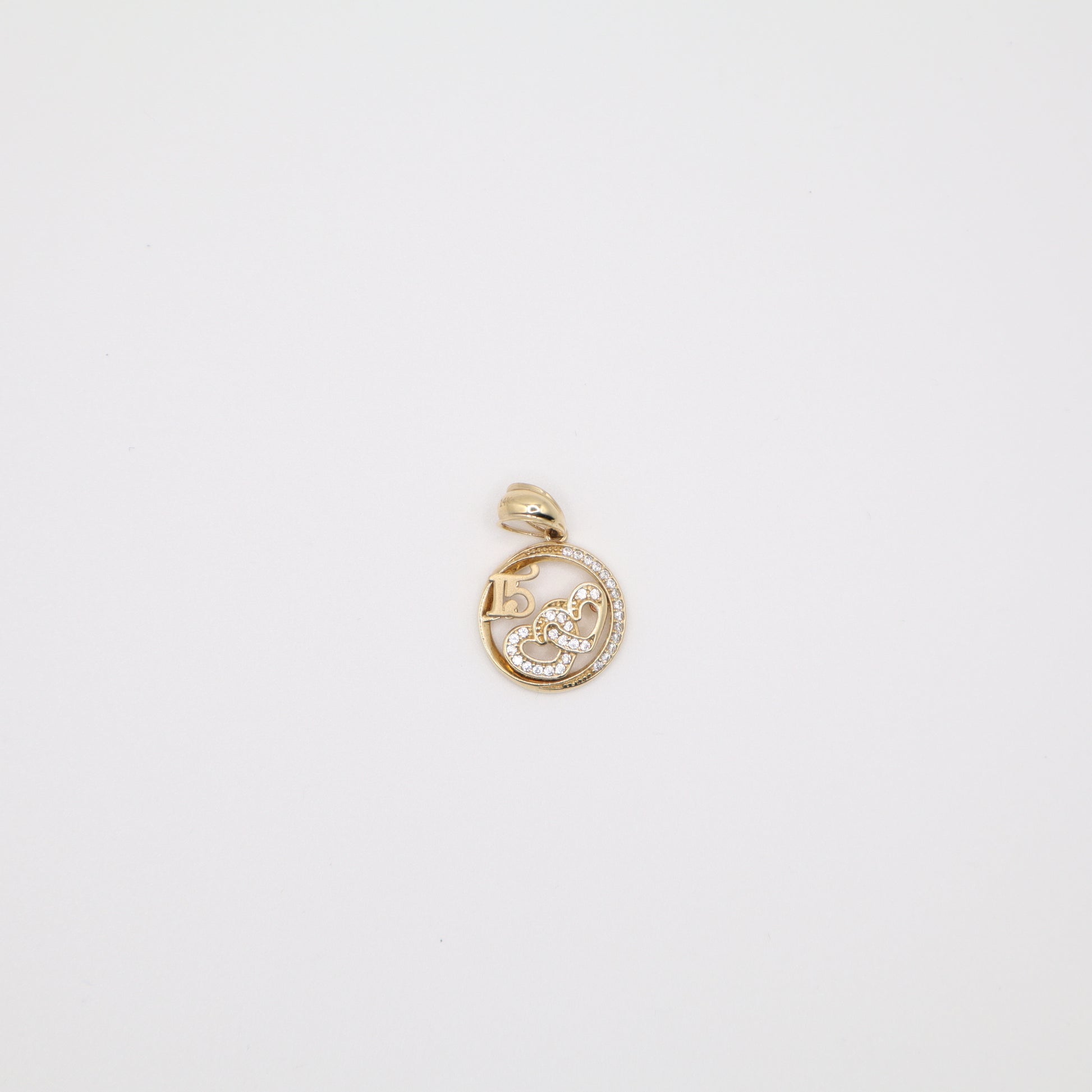 Encricled Heart Quinceanera Charm