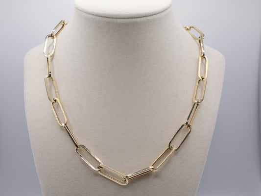 9.1g, 18in, 8.7mm, Paperclip Necklace