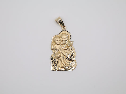 13.8g 2.62in, 32mm Saint Joseph & Baby Jesus Pendant