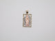 9.4g 2in, 25mm Rectangular Tri-Color Virgin Mary Pendant