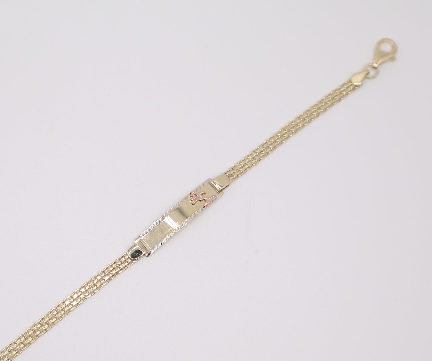 6" 6.11mm Engravable Flower Bracelet