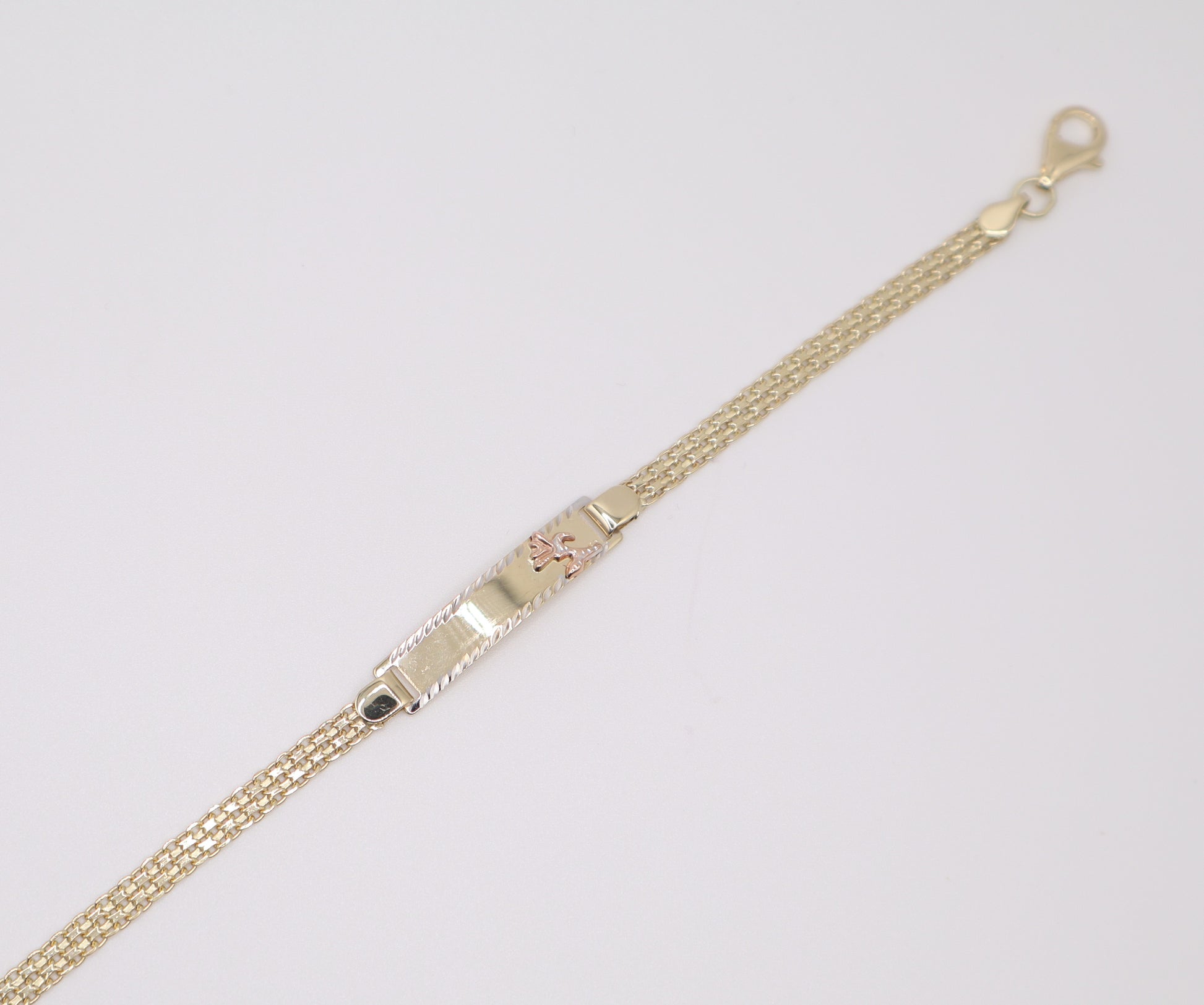 6" 6.11mm Engravable Flower Bracelet