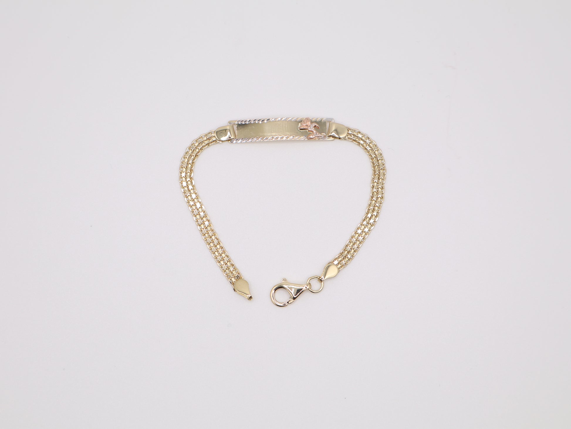 6" 6.11mm Engravable Flower Bracelet