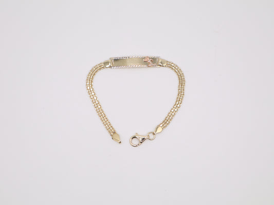 6" 6.11mm Engravable Flower Bracelet