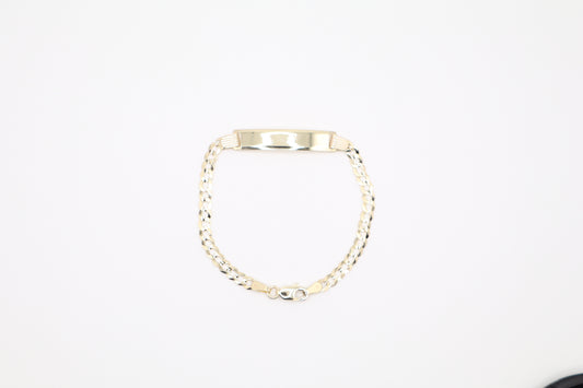 6" 3.6mm Cuban Bracelet with Plaque