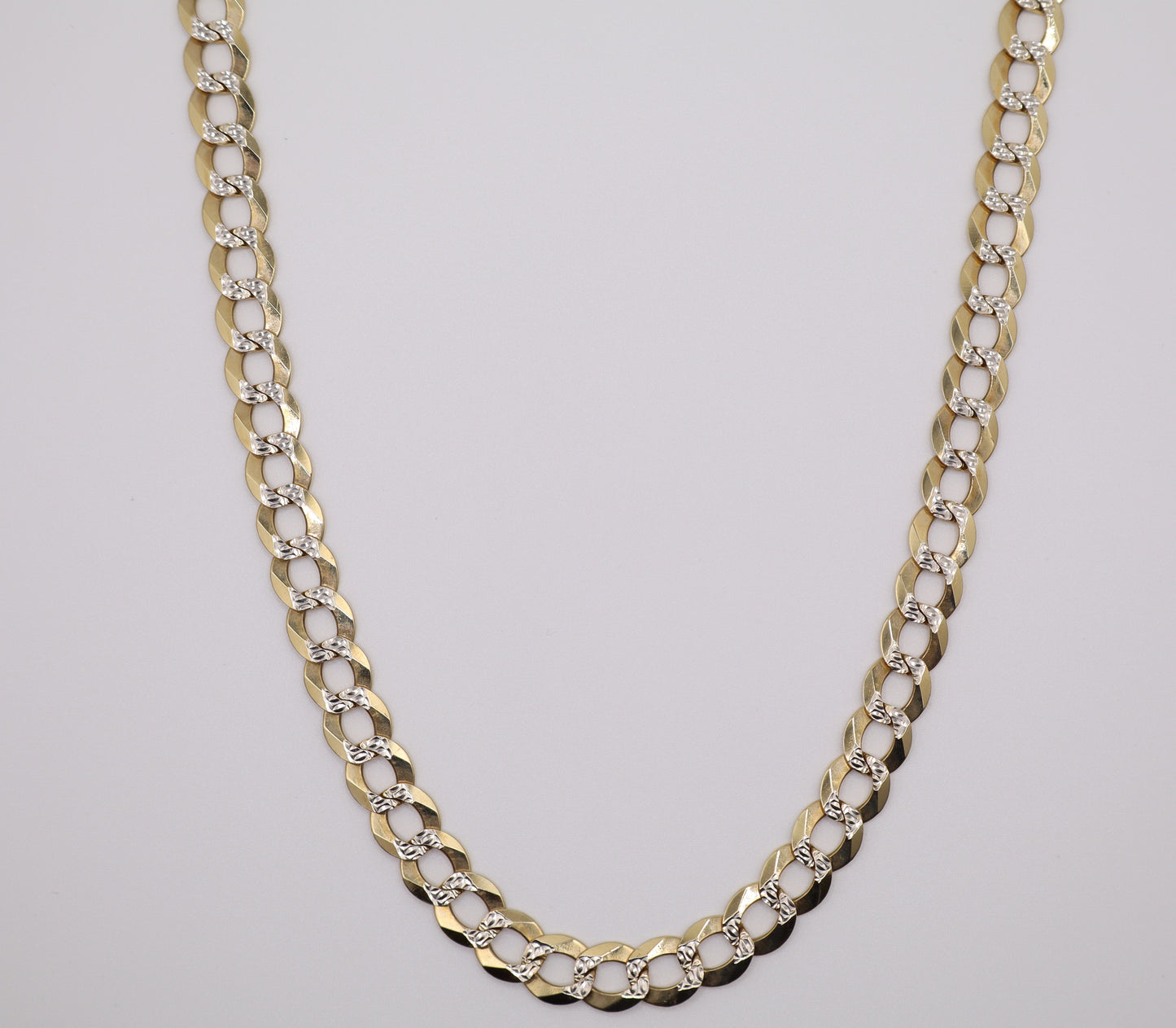 24" 9.51mm Diamond Cut Figaro Necklace