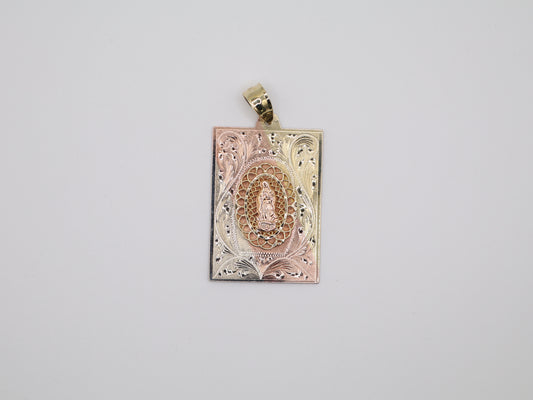 11.6g 2.37in, 33mm Tri-Color Virgin Mary Pendant