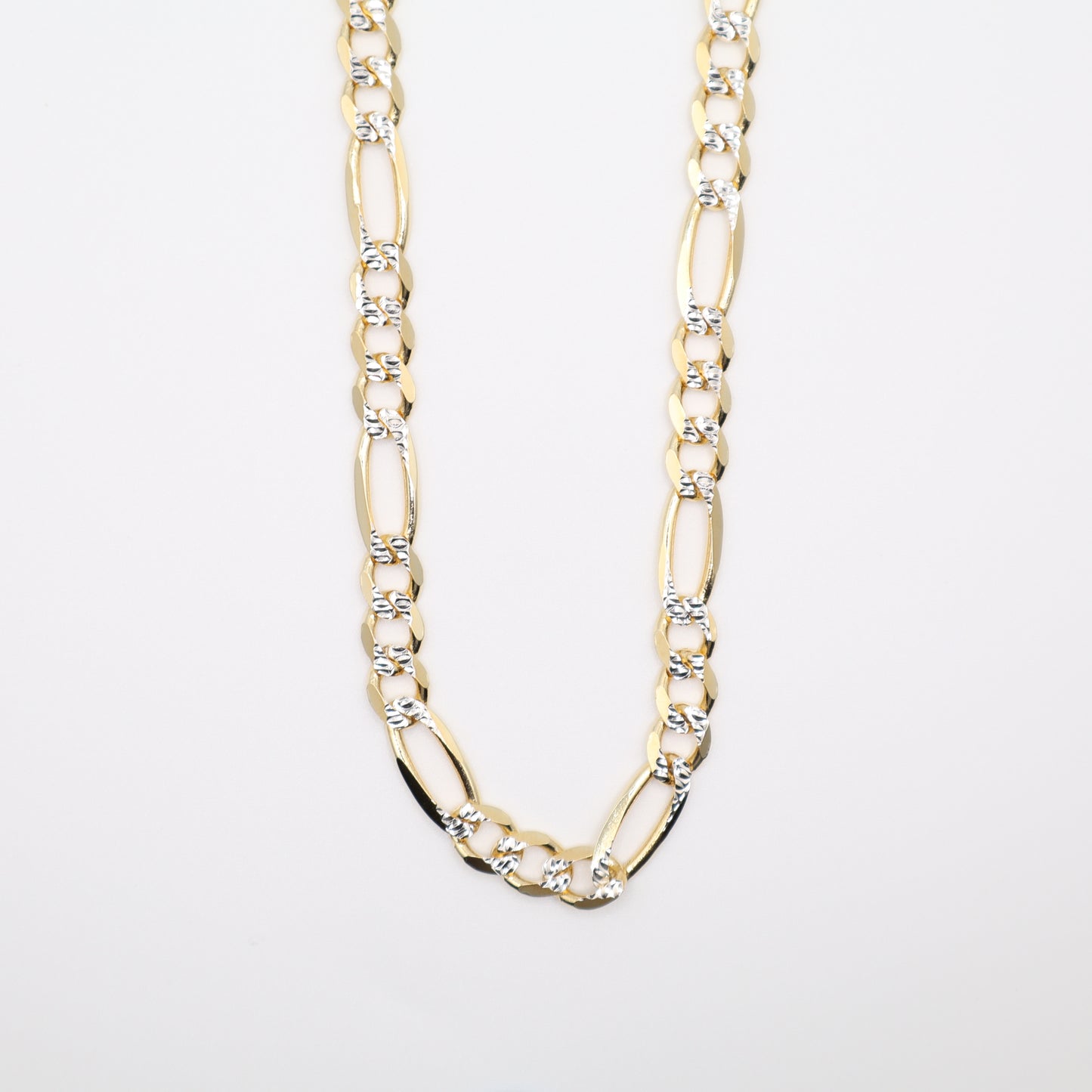 24" 6.8mm Figaro Diamond Cut Necklace