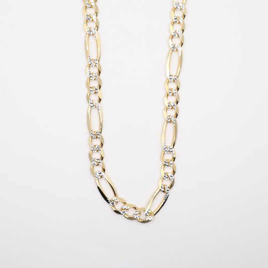 24" 6.8mm Figaro Diamond Cut Necklace