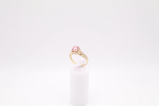 Size 7, 2.1mm Pink Stone Ring